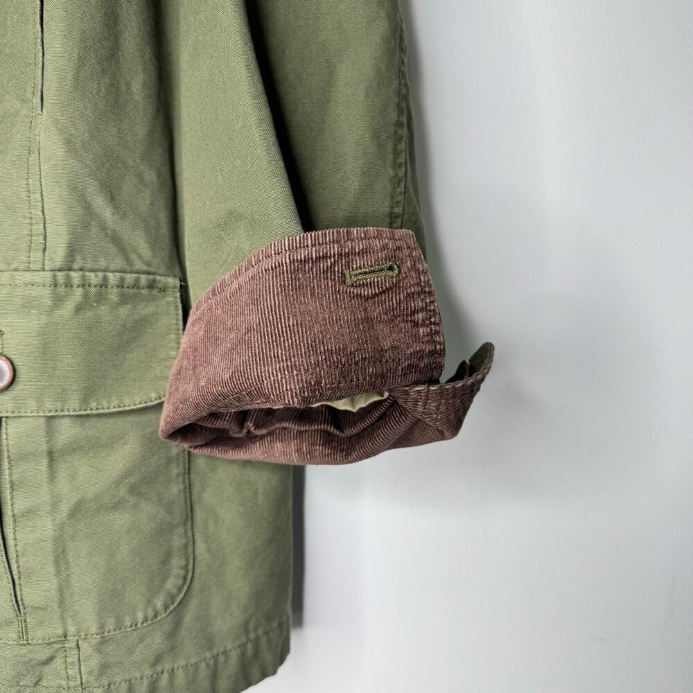 LL Bean Barn Coat Chore Jacket Flannel Lined Green Womens 2X - Picture 5 of 8